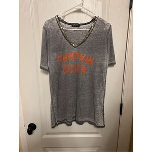 Gameday Couture Pumpkin Queen sparkle top
